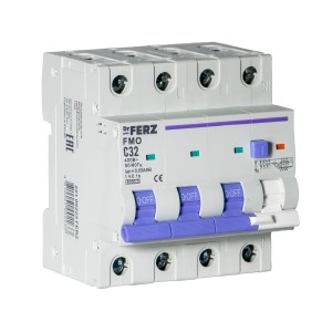 FMO-EL-3P+N 32A 30mA 6kA тип AC, х-ка C, 4M Дифавтомат