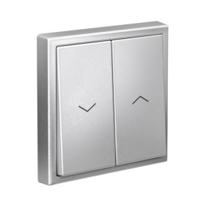 ARTGALLERY 2-клавишный ВЫКЛЮЧАТЕЛЬ ДЛЯ ЖАЛЮЗИ, 2х сх.4, 10А, механизм, АЛЮМИНИЙ