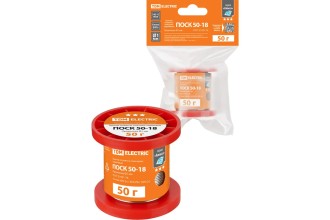 Припой ПОСК 50-18, проволока, ГОСТ 21931-76, Ø1 мм, 50 г, катушка, инд. упак., "Алмаз" TDM