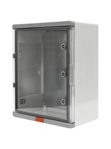 Пластиковый корпус 500х400х180 (ВхШхГ) прозрачная дверь, с монтажной платой, Design Pro Series IP67