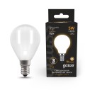 Лампа Gauss Filament Шар 5W 420lm 2700К Е14 milky LED 1/10/50