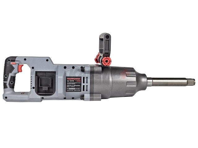 Аккумуляторный бесщеточный ударный гайковерт E0190 PROFIPOWER T-4000N длинный шпиндель (40В, 4000Нм, Li-ion-2шт, 8.0Ач, Переходник 1", З/У, в кейсе)
