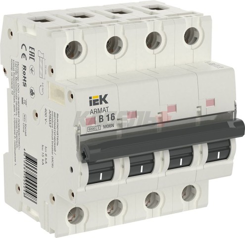 ARMAT Автоматический выключатель M06N 4P B 16А IEK