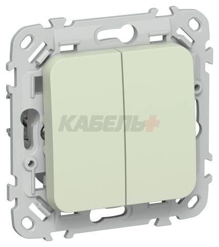 FLITE Выключатель 2-клавишный кнопочный 10А ВС12-2-0-ФлП панг IEK