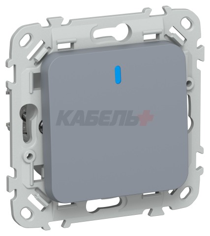 FLITE Выключатель 1-клавишный с индикацией 10А ВС11-1-1-ФлМ маренго IEK