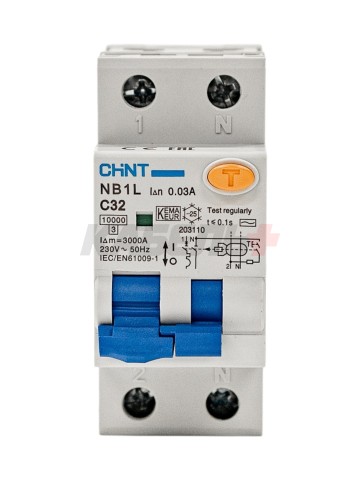 Диф. автомат NB1L 1P+N C32 030mA тип AC 10kA (36mm) (R)