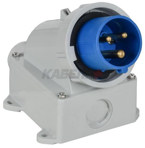 Вилка стационарная ССИ-513 2P+PE 16А 200-250В IP44 IEK