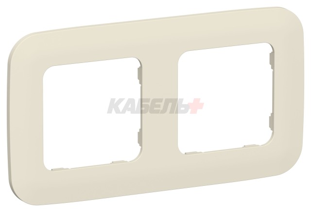 FLITE Рамка 2-местная РУ-2-А-ФлСл сливочный IEK