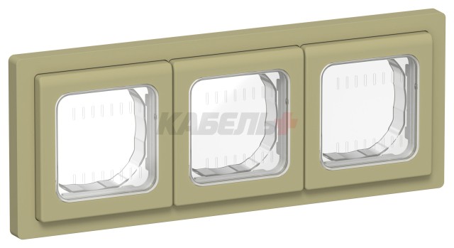 FLITE Рамка 3-местная IP55 Рпро-3-55-ФлО оливковый IEK