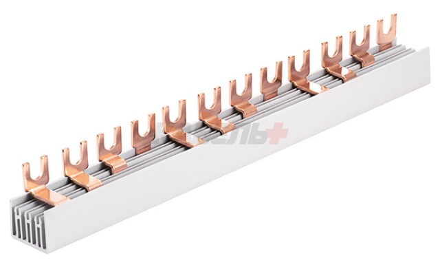 Шинка гребенчатая P-4L-1016/10, тип штырь, 4P-56Mod., 10mm², 63A, 230/415V, 1016mm Kaseey