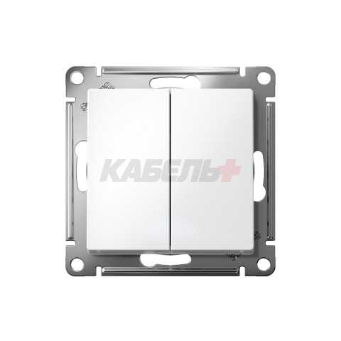 ATLASDESIGN 2-клавишный ВЫКЛЮЧАТЕЛЬ, сх.5, 10АХ, механизм, БЕЛЫЙ