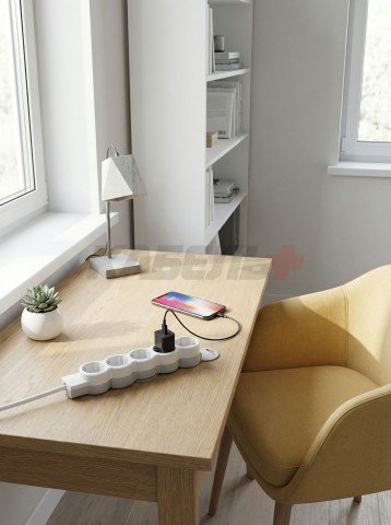 STANDARD Удлинитель У03 3 места 2P+PE 3м 3х1,5мм2 16А белый IEK