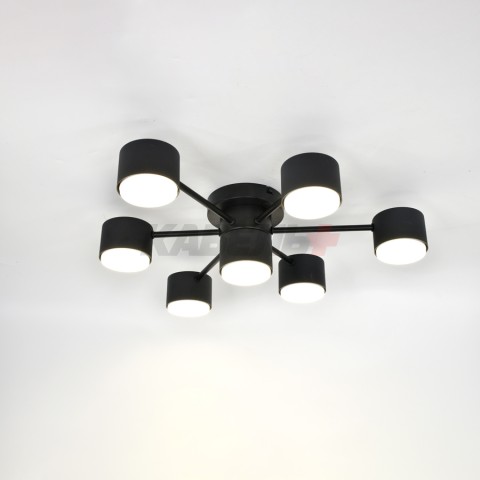Люстра под лампу General GCHL-7GX53-M Черная Стеллар