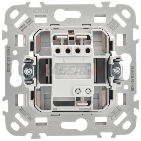 FLITE Выключатель 1-клавишный 10А ВС11-1-0-ФлЖ жемчуг IEK