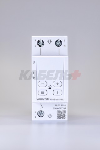 Реле напряжения с контролем тока Welrok VI-40 red