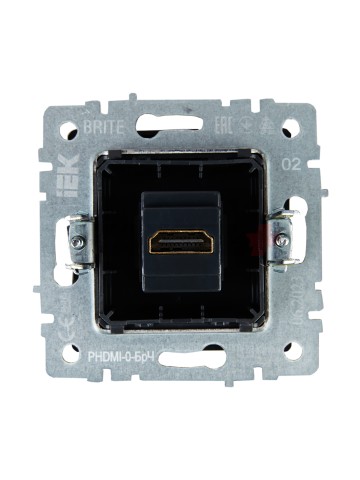 BRITE Розетка HDMI РHDMI-0-БрЧ черный IEK