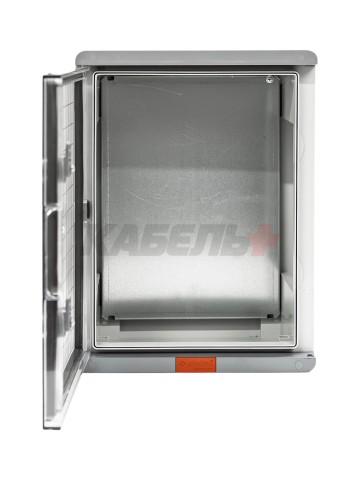 Пластиковый корпус 400х300х170 (ВхШхГ) прозрачная дверь, с монтажной платой, Design Pro Series IP67