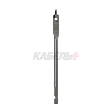 Сверло перовое по дереву 10х152 мм (шестигранный хвостовик) Kranz