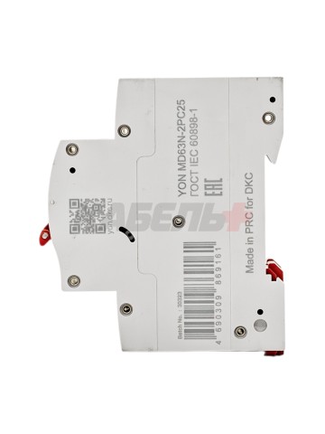 Автоматический выключатель YON max типа MD63N, 6кА, 2 полюса, хар-ка C, 25А DKC