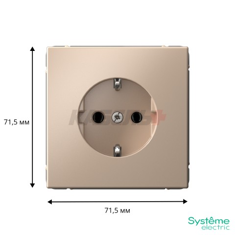 ARTGALLERY РОЗЕТКА с заземлением, 16А, механизм, быстрозажим. клем., ПЕСОЧНЫЙ