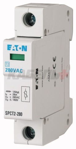 Разрядник SPCT2-280/1, 1P, 280VAC, 20kA(8/20µs), класс C, индикация, 1M