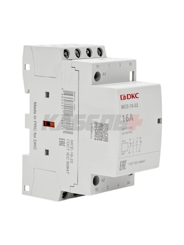 Контактор модульный YON max типа MCE, 4P, 16A, 240В, 2НО+2НЗ DKC