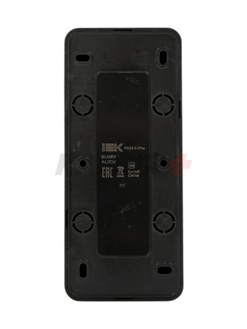 GLORY Розетка 3-местная для открытой установки без заземления без защитных шторок 10А РС23-2-ХЧм черный матовый IEK