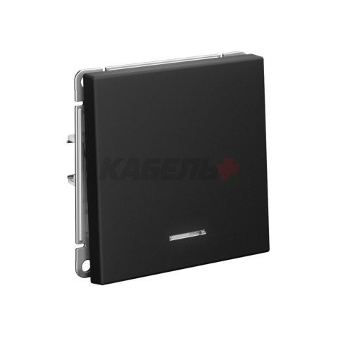 ARTGALLERY 1-клавишный ВЫКЛЮЧАТЕЛЬ с подсветкой, сх.1а, 10АХ, механизм, КАРБОН