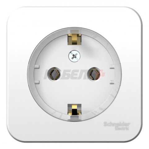 BLANCA О/У РОЗЕТКА с заземлением без шторок, (КОМПАКТ) ИЗОЛ.ПЛ., 16А, 250В, БЕЛЫЙ