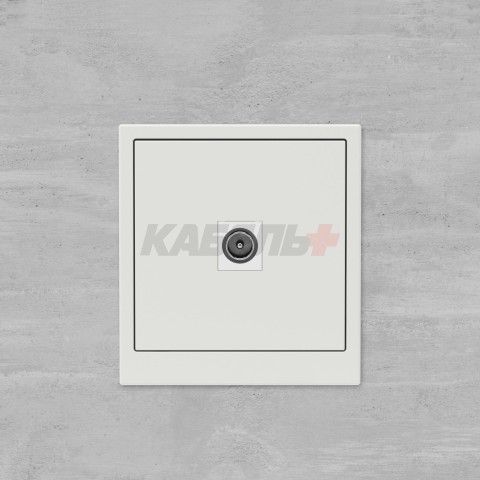 Розетка TV одиночная, KANT, белый песок DKC