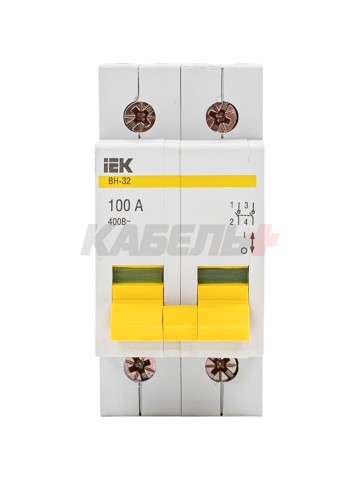 KARAT Выключатель нагрузки (мини-рубильник) ВН-32 2P 100А IEK