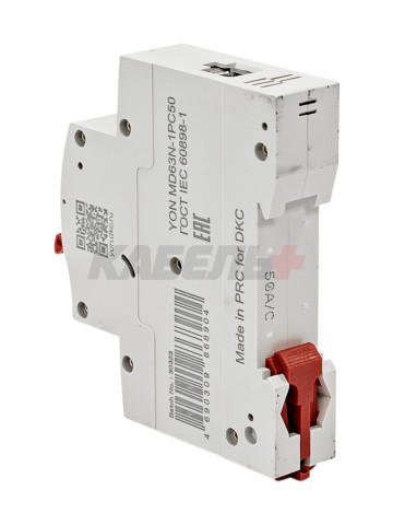 Автоматический выключатель YON max типа MD63N, 6кА, 1 полюс, хар-ка C, 50А DKC