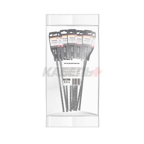 Бур по бетону 10x310x250мм SDS PLUS KRANZ