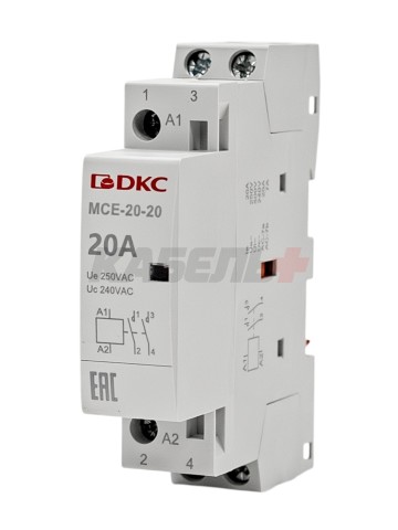 Контактор модульный YON max типа MCE, 2P, 20A, 240В, 2НО DKC