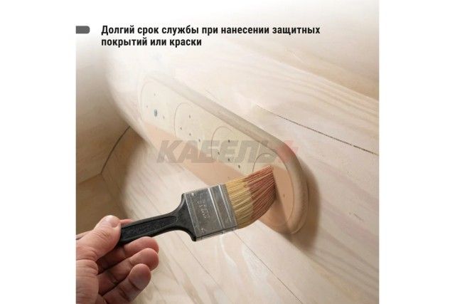 Накладка на бревно деревянная универсальная овал НБУ 1Пх4 92х319 мм, береза TDM