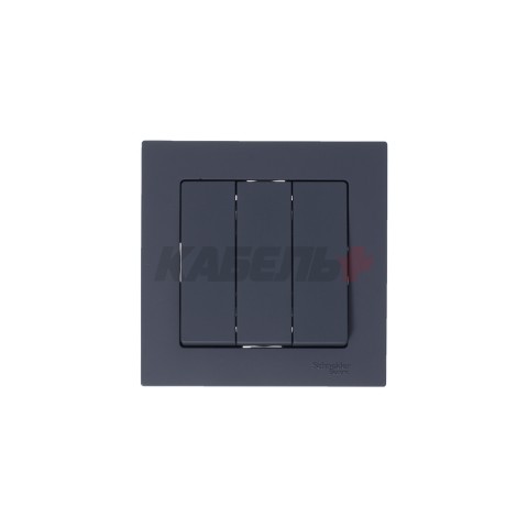 ATLASDESIGN 3-клавишный ВЫКЛЮЧАТЕЛЬ, сх.1+1+1, 10АХ, механизм, ГРИФЕЛЬ