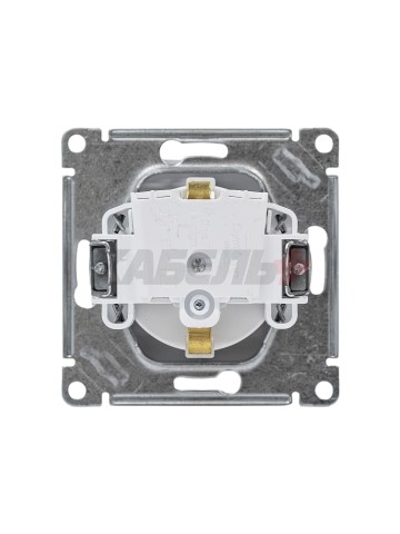 ATLASDESIGN РОЗЕТКА с заземлением без шторок, 16А, механизм, БЕЛЫЙ