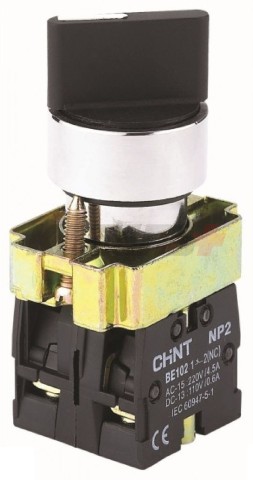 Переключатель NP2-BD33, 3 положения с фиксацией, 2НО, IP40