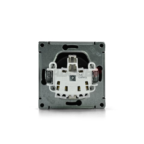 ARTGALLERY РОЗЕТКА с заземлением, 16А, механизм, быстрозажим. клем., КАРБОН