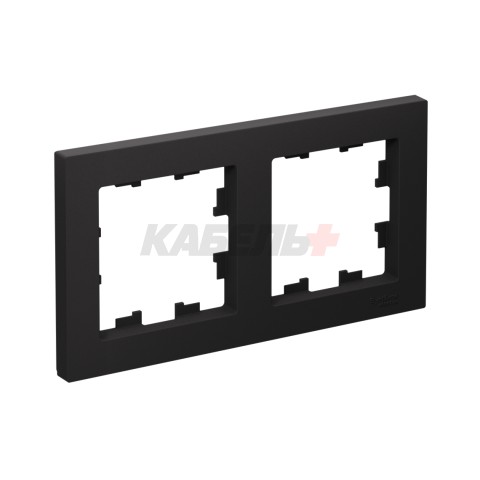 ATLASDESIGN 2-постовая РАМКА, универсальная, КАРБОН
