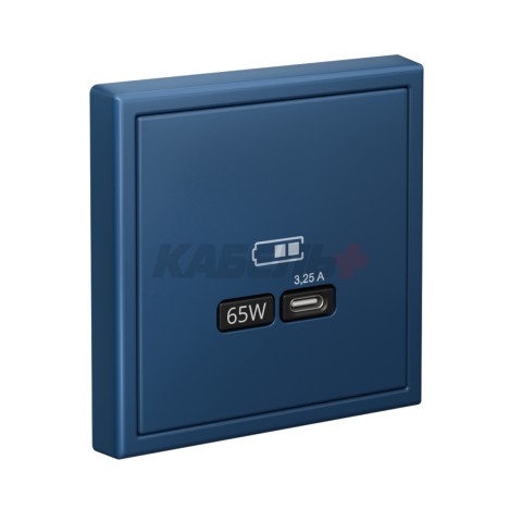 ARTGALLERY USB РОЗЕТКА тип-С 65Вт высокоскор.заряд. QC, PD, механизм, АКВАМАРИН