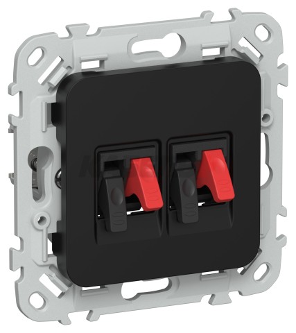 FLITE Розетка 2-местная аудио РА-2-ФлЧ черный IEK