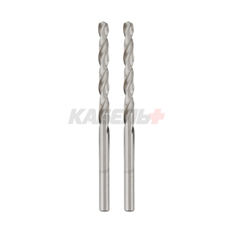 Сверло по металлу 2х49х24мм «Стандарт+» (P6M5 M-2) DIN 338, 2 шт. в блистере KRANZ