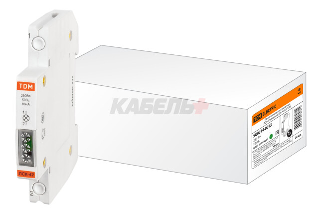 Лампа сигнальная компактная ЛСК-47 зеленая (LED) AC/DC TDM