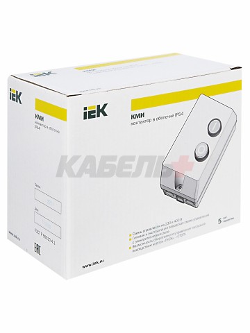 Контактор КМИ10960 9А в оболочке Ue=380В/АС3 IP54 IEK