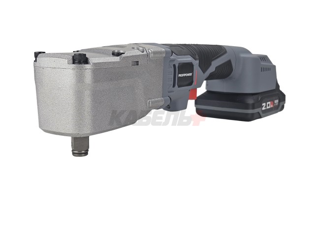 Аккумуляторный угловой гайковерт бесщеточный E0127 ProfiPower CNDTW-18B (Li-ion-2шт, 2.0Ач, 400Нм, З/У, в коробке)