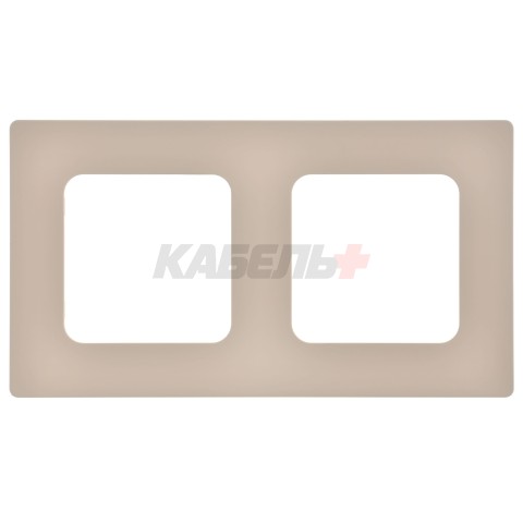 FLITE Рамка 2-местная РУ-2-К-ФлЛ льняной IEK