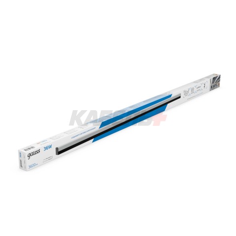 Св-к светодиодный матовый Gauss IP40 1190x60x36мм 36W 3600Лм 6500K Shop Lighting черный 1/20