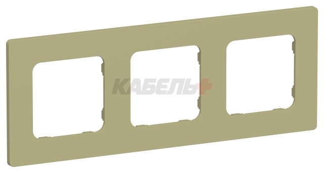 FLITE Рамка 3-местная РУ-3-К-ФлО оливковый IEK