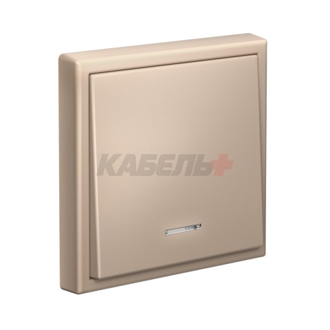 ARTGALLERY 1-клавишный ВЫКЛЮЧАТЕЛЬ с подсветкой, 10АХ, механизм, быстрозажим. клем., ПЕСОЧНЫЙ